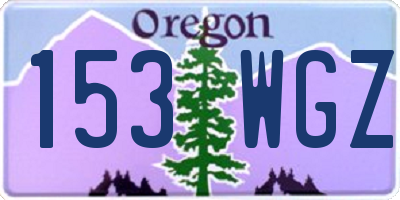 OR license plate 153WGZ