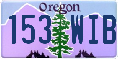 OR license plate 153WIB