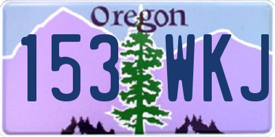 OR license plate 153WKJ