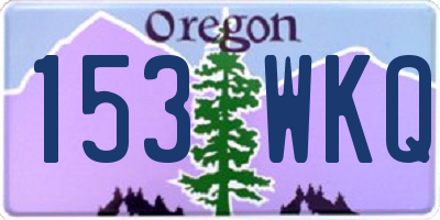 OR license plate 153WKQ