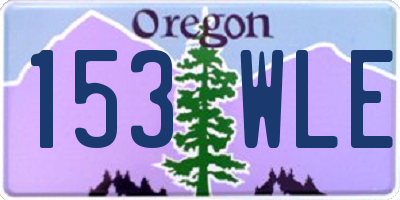 OR license plate 153WLE