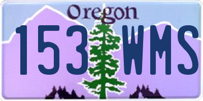 OR license plate 153WMS