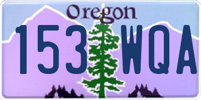 OR license plate 153WQA