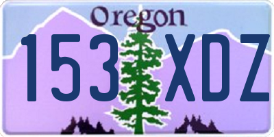 OR license plate 153XDZ