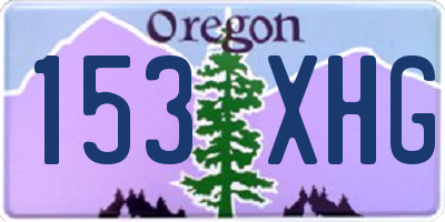 OR license plate 153XHG