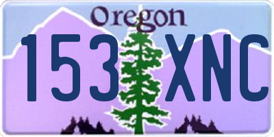 OR license plate 153XNC