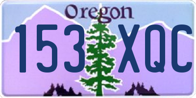 OR license plate 153XQC