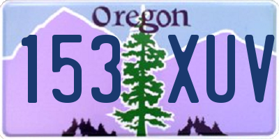 OR license plate 153XUV