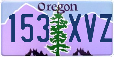 OR license plate 153XVZ