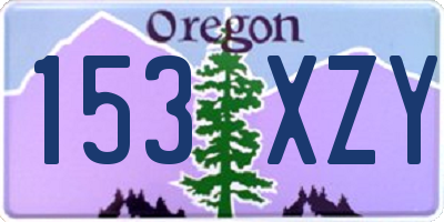 OR license plate 153XZY