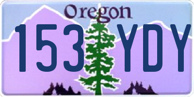 OR license plate 153YDY