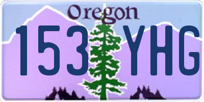 OR license plate 153YHG