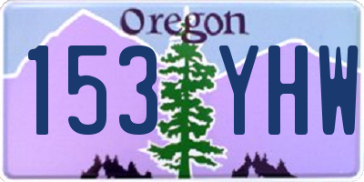 OR license plate 153YHW