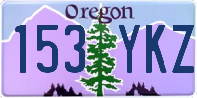 OR license plate 153YKZ