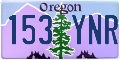 OR license plate 153YNR