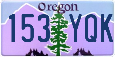OR license plate 153YQK