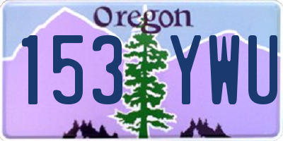 OR license plate 153YWU