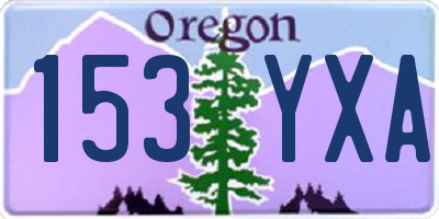 OR license plate 153YXA