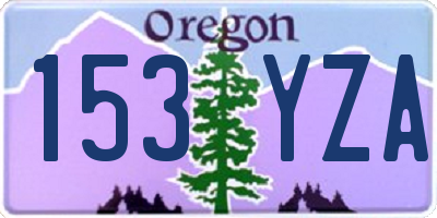 OR license plate 153YZA