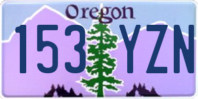OR license plate 153YZN