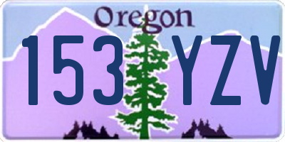 OR license plate 153YZV