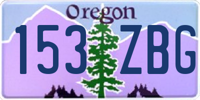 OR license plate 153ZBG