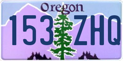 OR license plate 153ZHQ