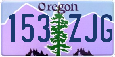 OR license plate 153ZJG