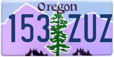 OR license plate 153ZUZ