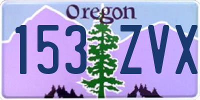 OR license plate 153ZVX