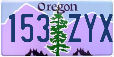 OR license plate 153ZYX