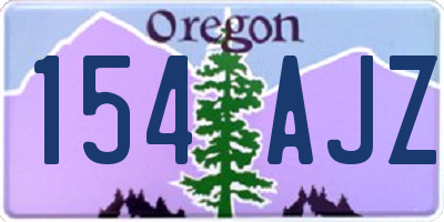 OR license plate 154AJZ