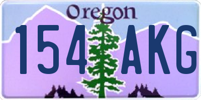 OR license plate 154AKG