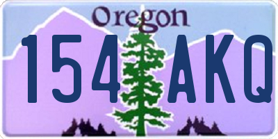 OR license plate 154AKQ