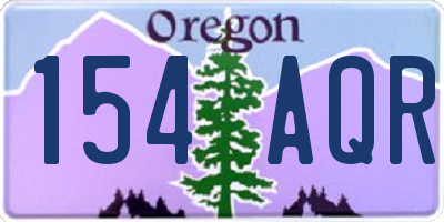 OR license plate 154AQR