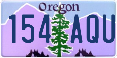 OR license plate 154AQU