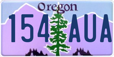 OR license plate 154AUA