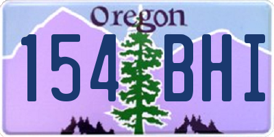 OR license plate 154BHI