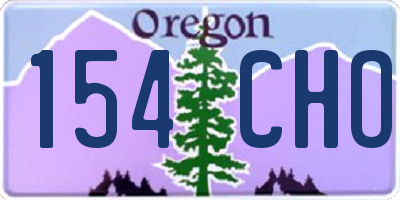 OR license plate 154CHO