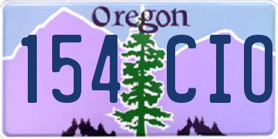 OR license plate 154CIO