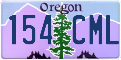 OR license plate 154CML