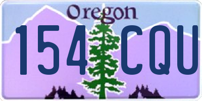 OR license plate 154CQU