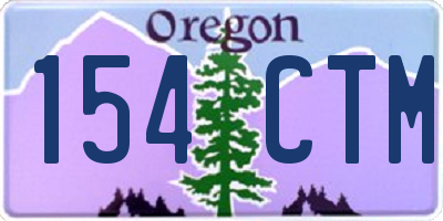 OR license plate 154CTM