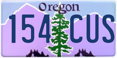 OR license plate 154CUS