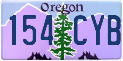 OR license plate 154CYB