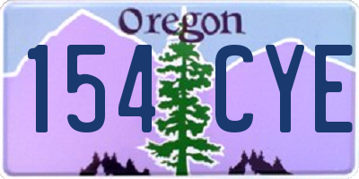 OR license plate 154CYE