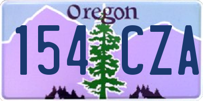 OR license plate 154CZA