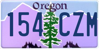 OR license plate 154CZM