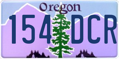 OR license plate 154DCR