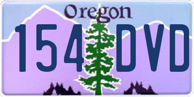 OR license plate 154DVD